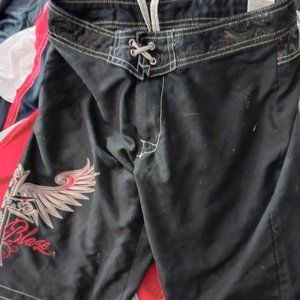 Johnny blaze denim short summer pool Men boy balck retro vintage brand new